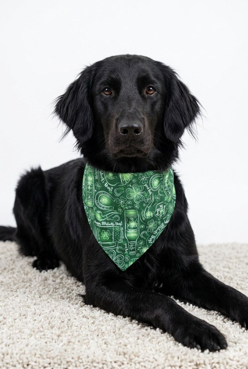 🍀 Lucky Sketch St. Patrick’s Dog Bandana