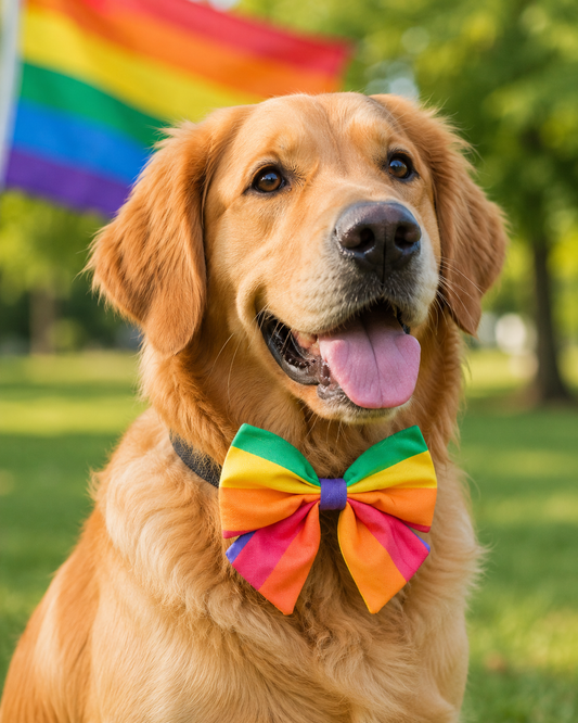 Galaxy Pride Dog Bow Tie