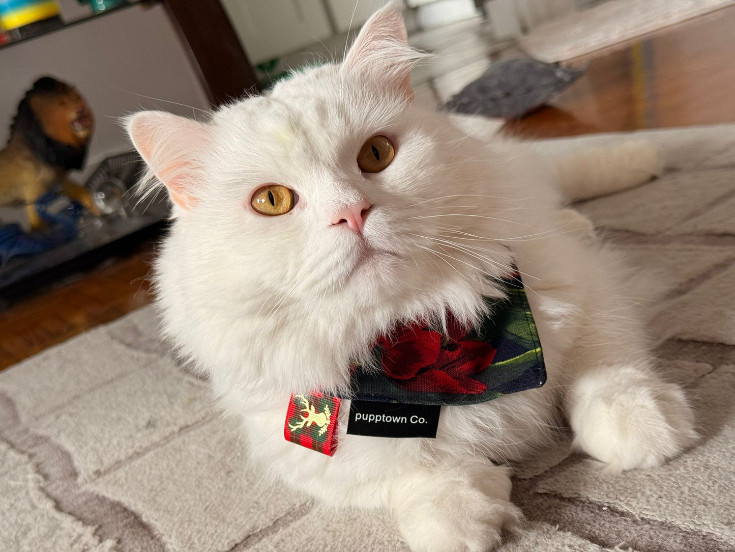 Holiday Blooms reversible Christmas Dog Bandana