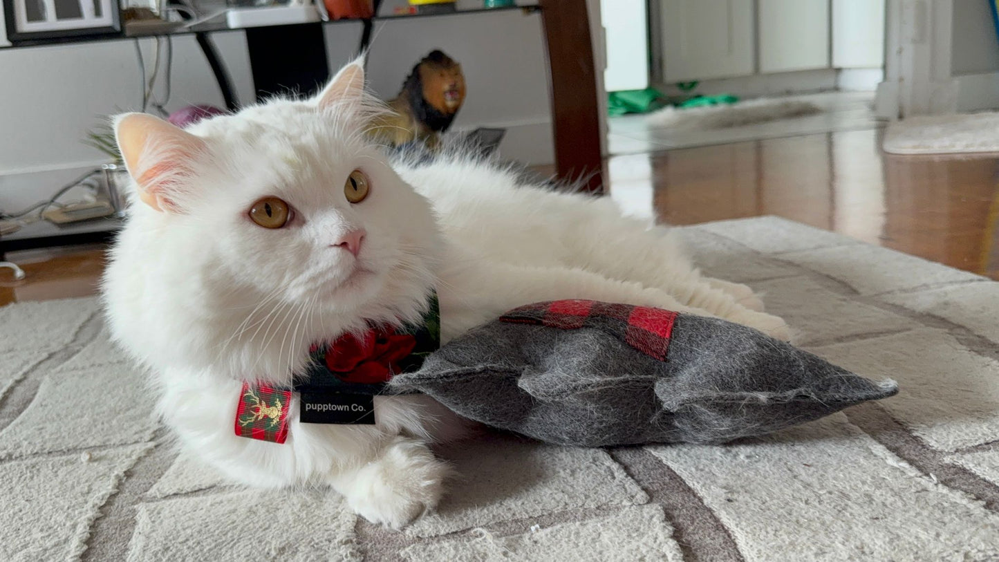 Christmas Tree Catnip Pillow Toy